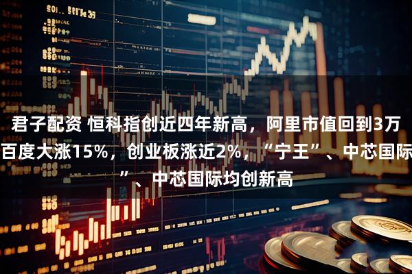 君子配资 恒科指创近四年新高，阿里市值回到3万亿上方、百度大涨15%，创业板涨近2%，“宁王”、中芯国际均创新高