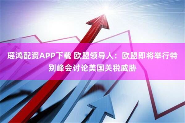 瑶鸿配资APP下载 欧盟领导人：欧盟即将举行特别峰会讨论美国关税威胁